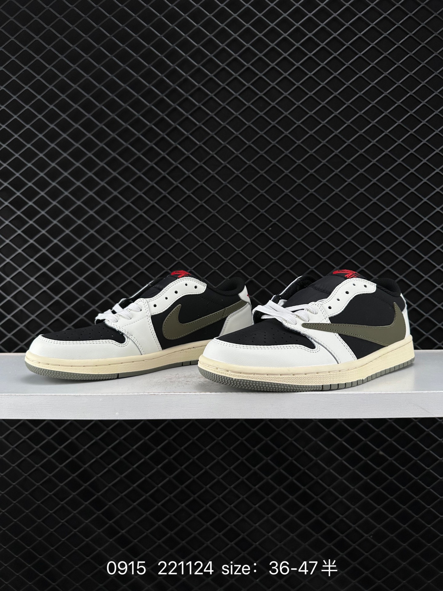 fragment design x Travis Scott x Nike Air Jordan 1 Low OG SP”Black/Green Toe“